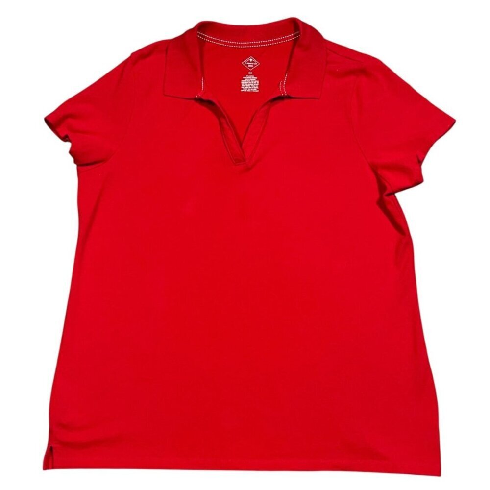 St. John's Bay Red Short Sleeve Polo Shirt SIZE-0X